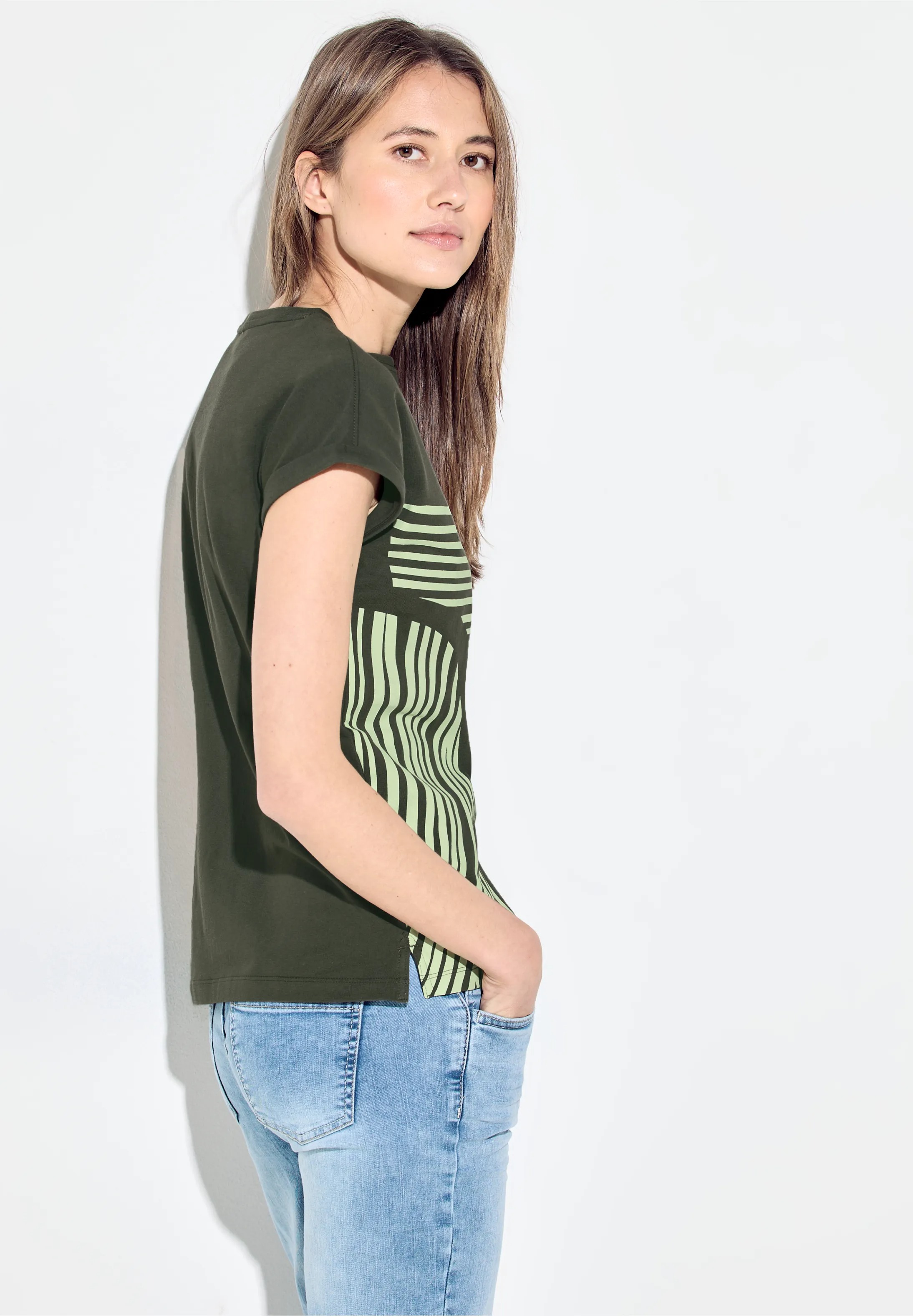 Tričko zelená-vzor Cecil