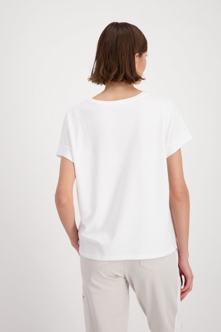 Tričko biela-potlač Monari 