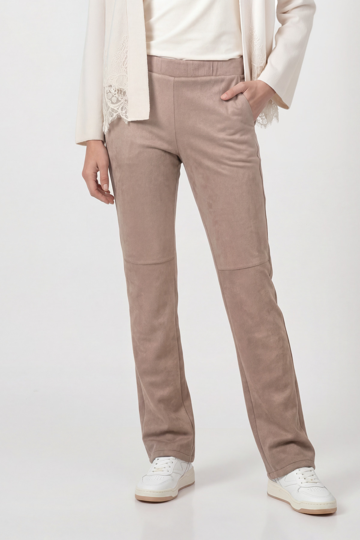 Nohavice taupe Monari