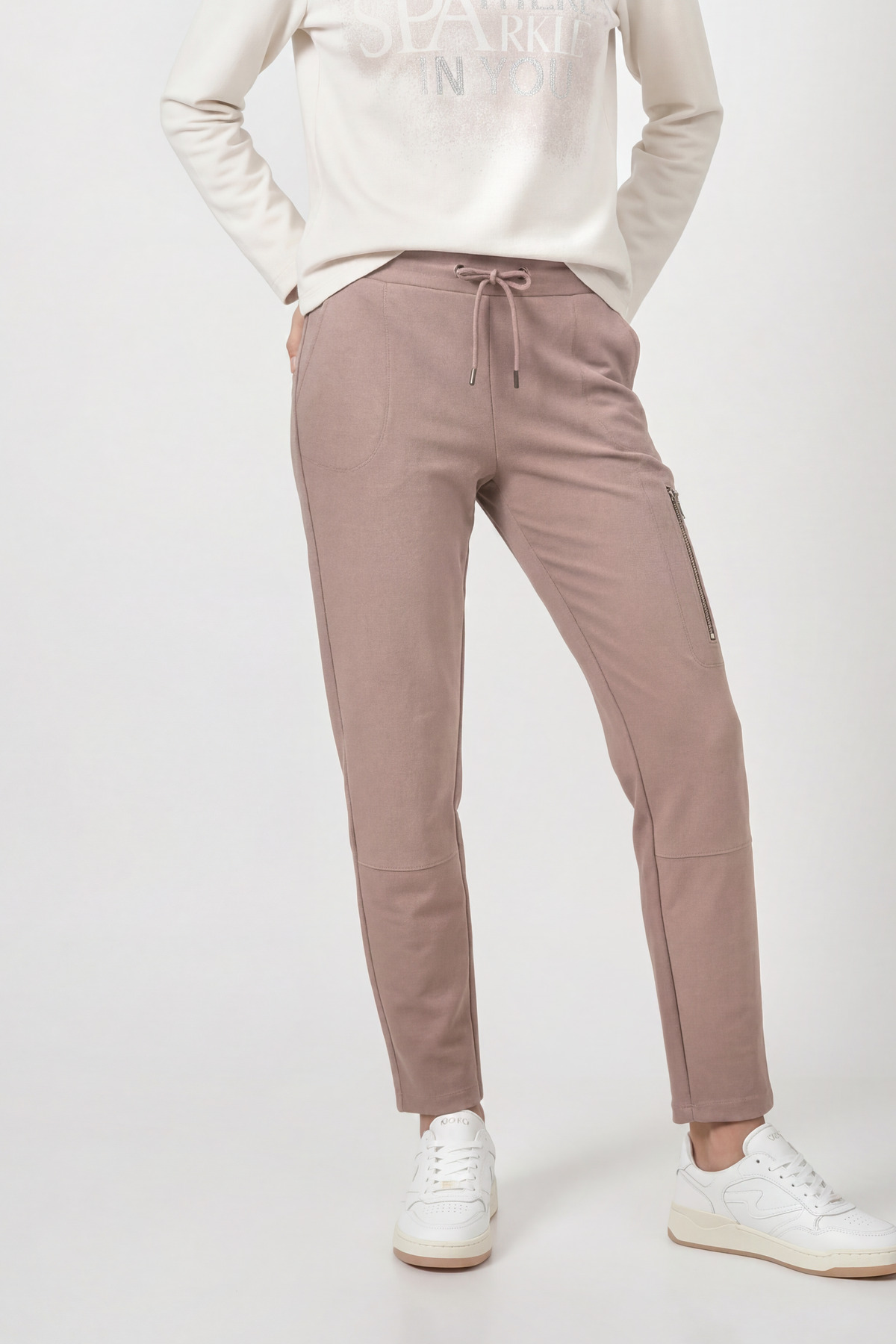 Nohavice taupe Monari