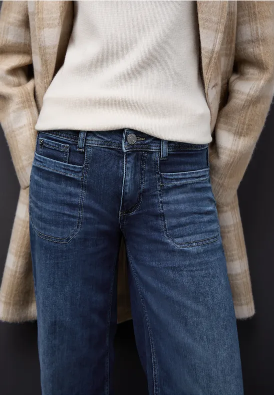 Nohavice modrá Street One