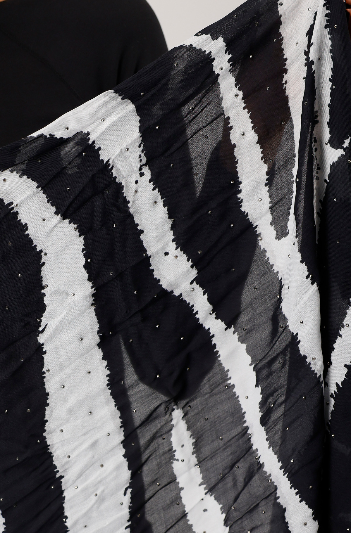 Šál čierno-biely Monari